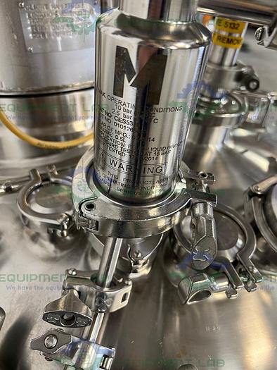 Used Precision  250 Liter Stainless Steel Jacketed Reactor 400 PSI w/ Reliance Motor