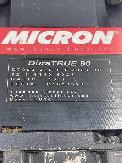 Used Allen-Bradley MPL-B330P-MK22AA Ser A, Micron DT090-010-0-RM090-39-32-113349-6924