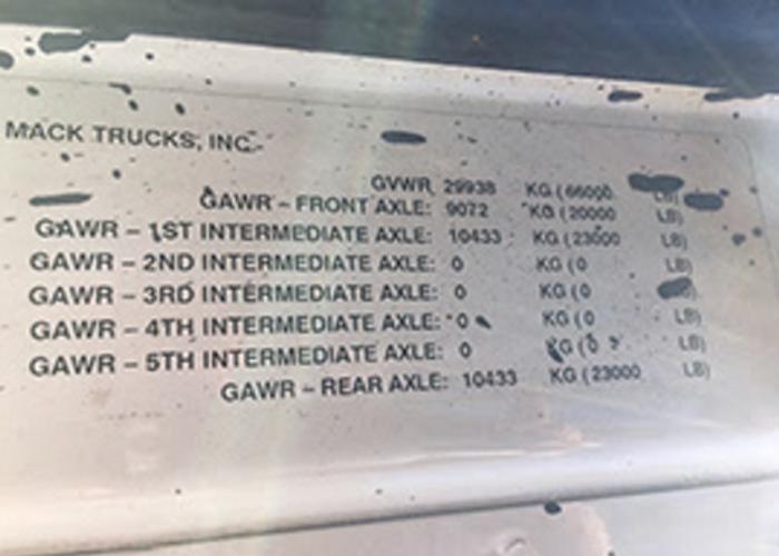 Used 2008 Mack GU813 6x6 4,000 Gallon Tandem Axle Water Truck