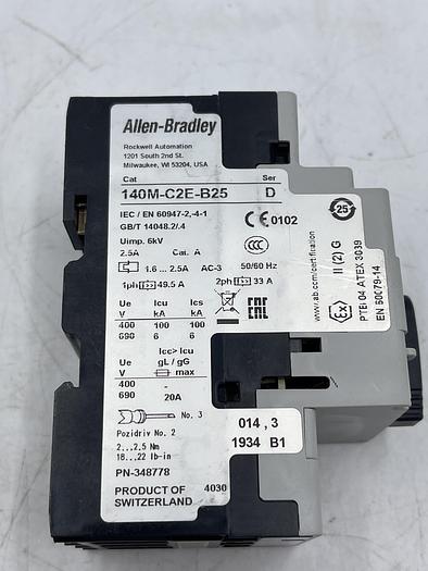 Used Allen-Bradley 140M-C2E-B25 Ser D 