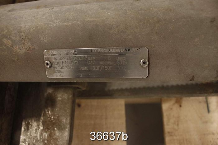 Used Fabri 8" Hand Operated Knife Gate Valve #36637