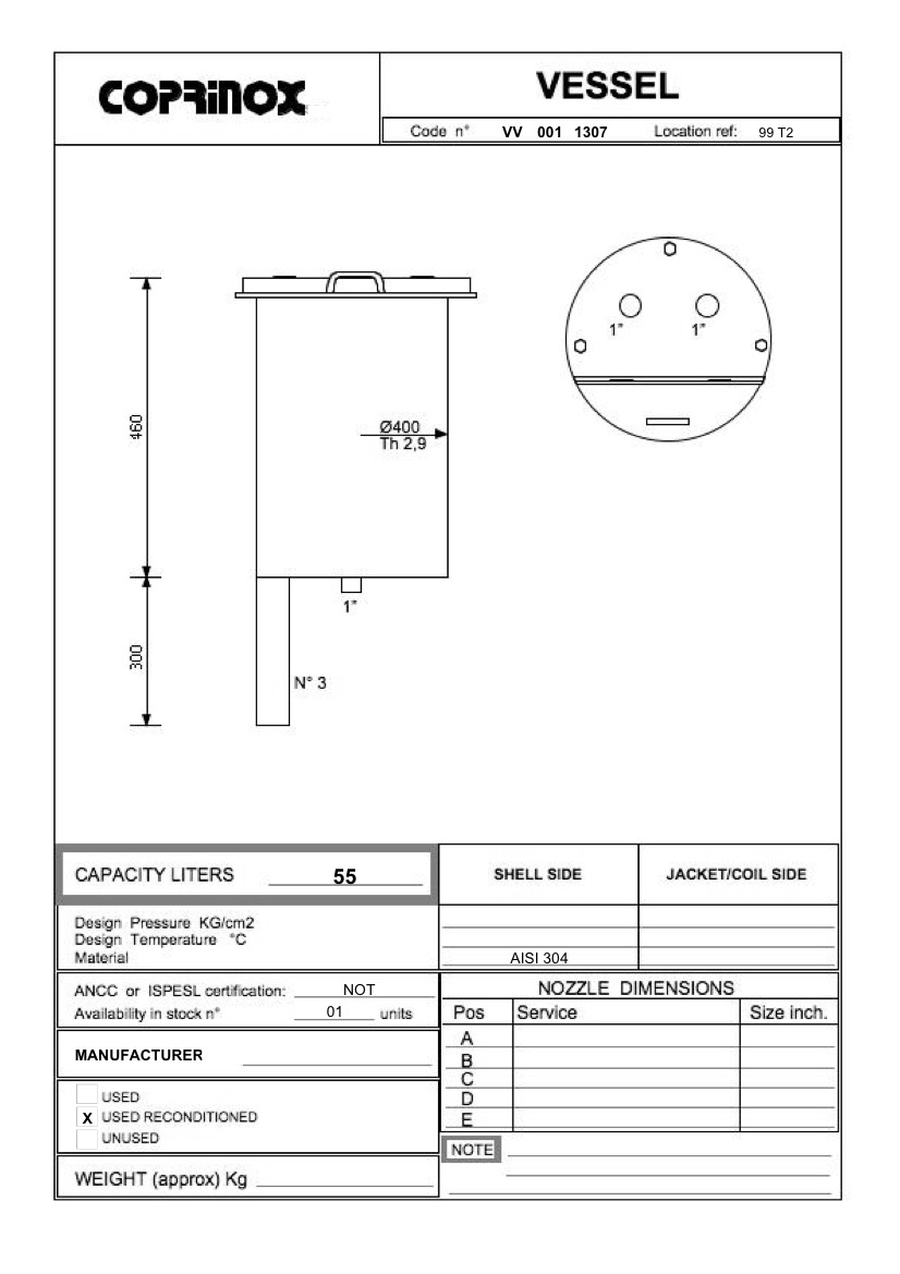 Usato Serbatoio da 55 Litri