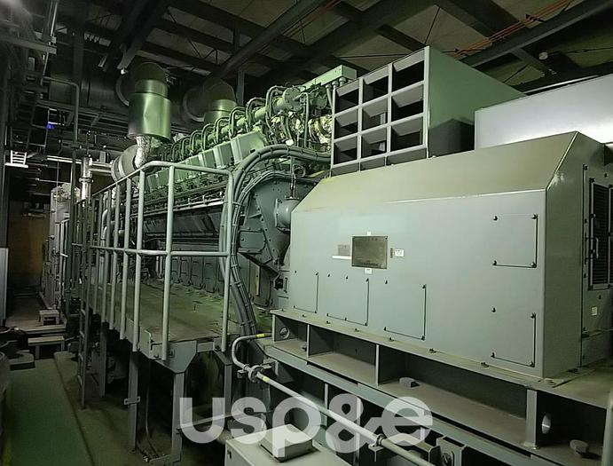 Used 11.88 MW 2006 Used Niigata 18V22AG Natural Gas Power Plant Set
