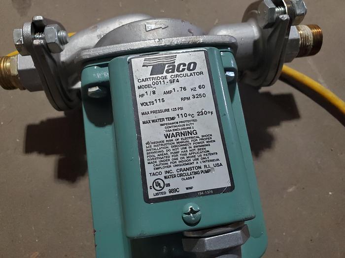 Taco PUMP 1/8 HP STAINLESS STEEL CIRCULATOR FLANGE