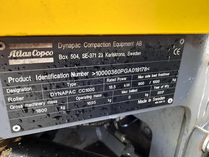 Used 2017 Dynapac CC1000