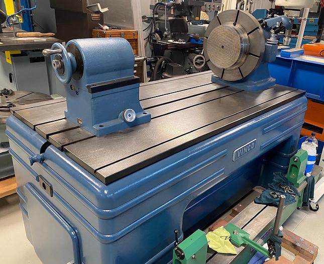 Used Vinco Precision Gear Inspection Unit Rotary Table, Tailstock on T-Slotted Base