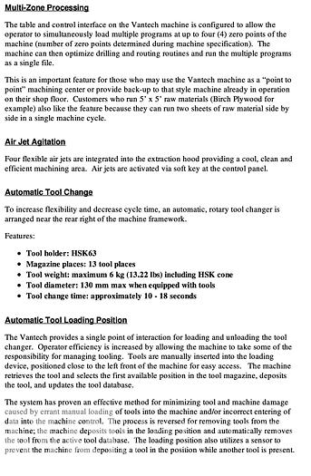 Used Weeke Vantech 480 with Infeed & Outfeed System