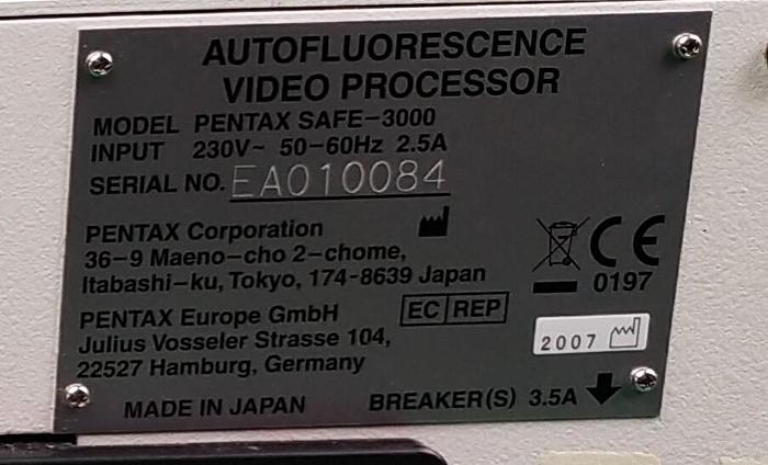 Gebraucht Pentax Safe-3000 Autofluoreszenz Exspiration Prozessor