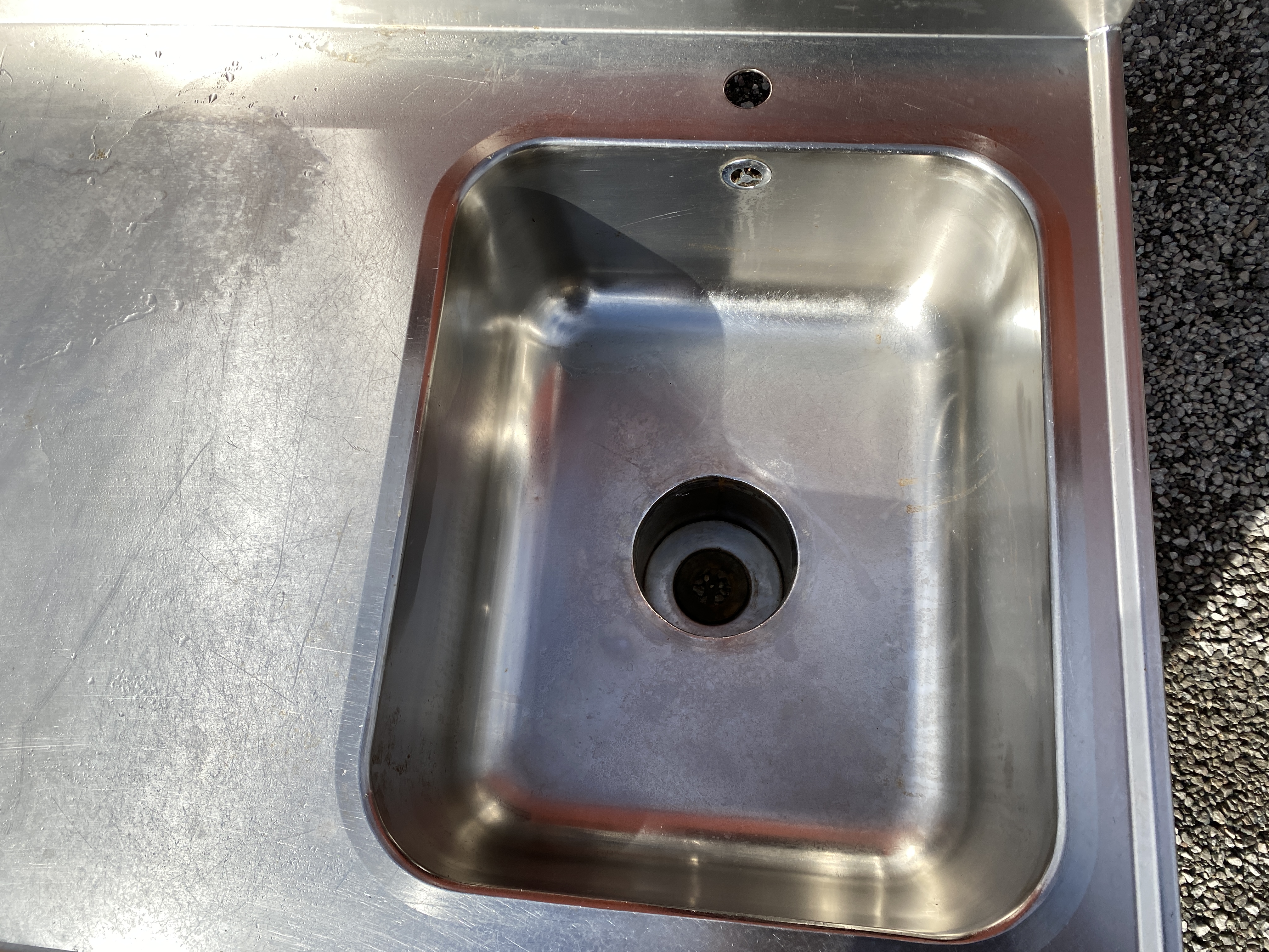 Refurbished Rostfritt Arbetsbord 240x70cm