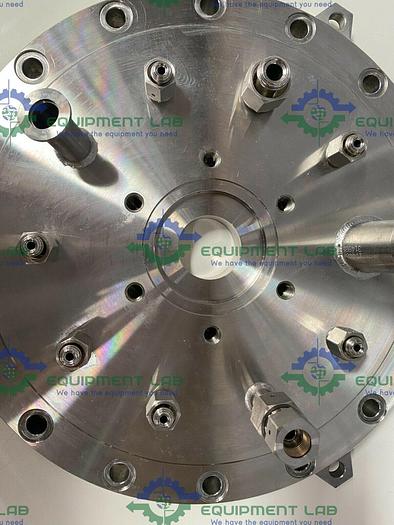 Used Buchiglasuter 14" Diameter Stainless Steel Vessel Cap w/ Multiple Ports 150 PSI @ 250°C
