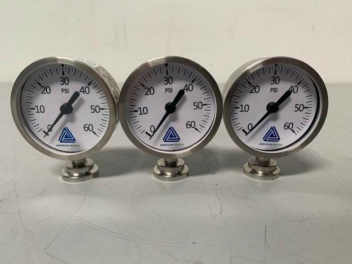 Used Anderson-Negele EK06901100211 Pharmaceutical Series Pressure Gauge 0-60 PSI