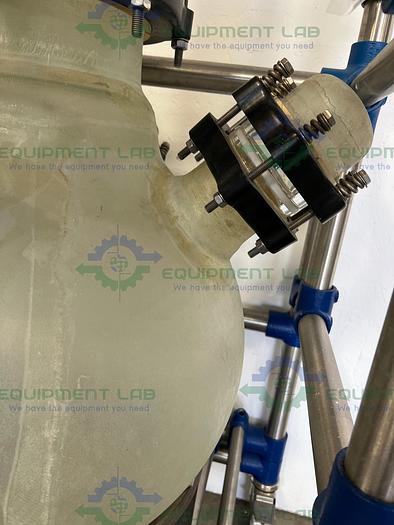 Used QVF 50 Liter Glass Reactor / Mobile Gas Scrubber w/ Coil Condenser