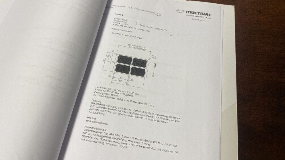 Used Multivac R275CD thermoformer SKIN-pack
