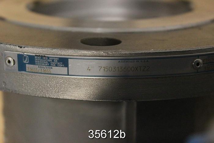 Unused Neles Jamesbury 7150313600XTZ2 4" Ball Control Valve #35612