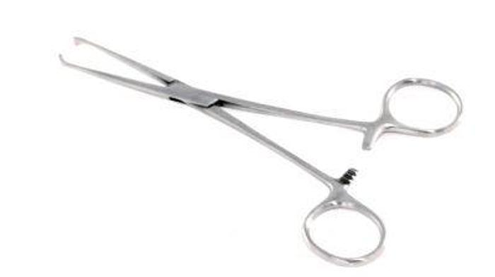 Used Forceps Intestinal Grasping Allis 4 in 5 Teeth 150mm (6in)