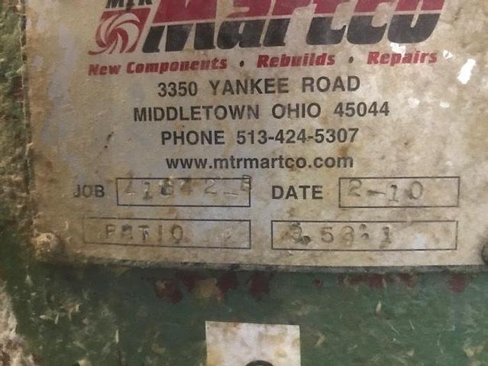 Used BLACK CLAWSON SIZE 2 PULPER DRIVE 3.53: 1 Ratio  Rebuilt 2010