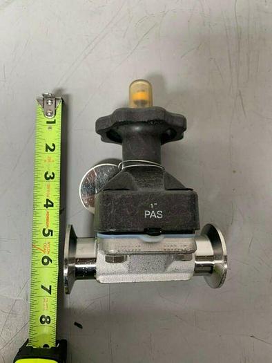 Used ITT Pure-FLO 1-316L-RA25MAX-CWP150 Diaphragm Valve  w/ 1" Sanitary Fittings