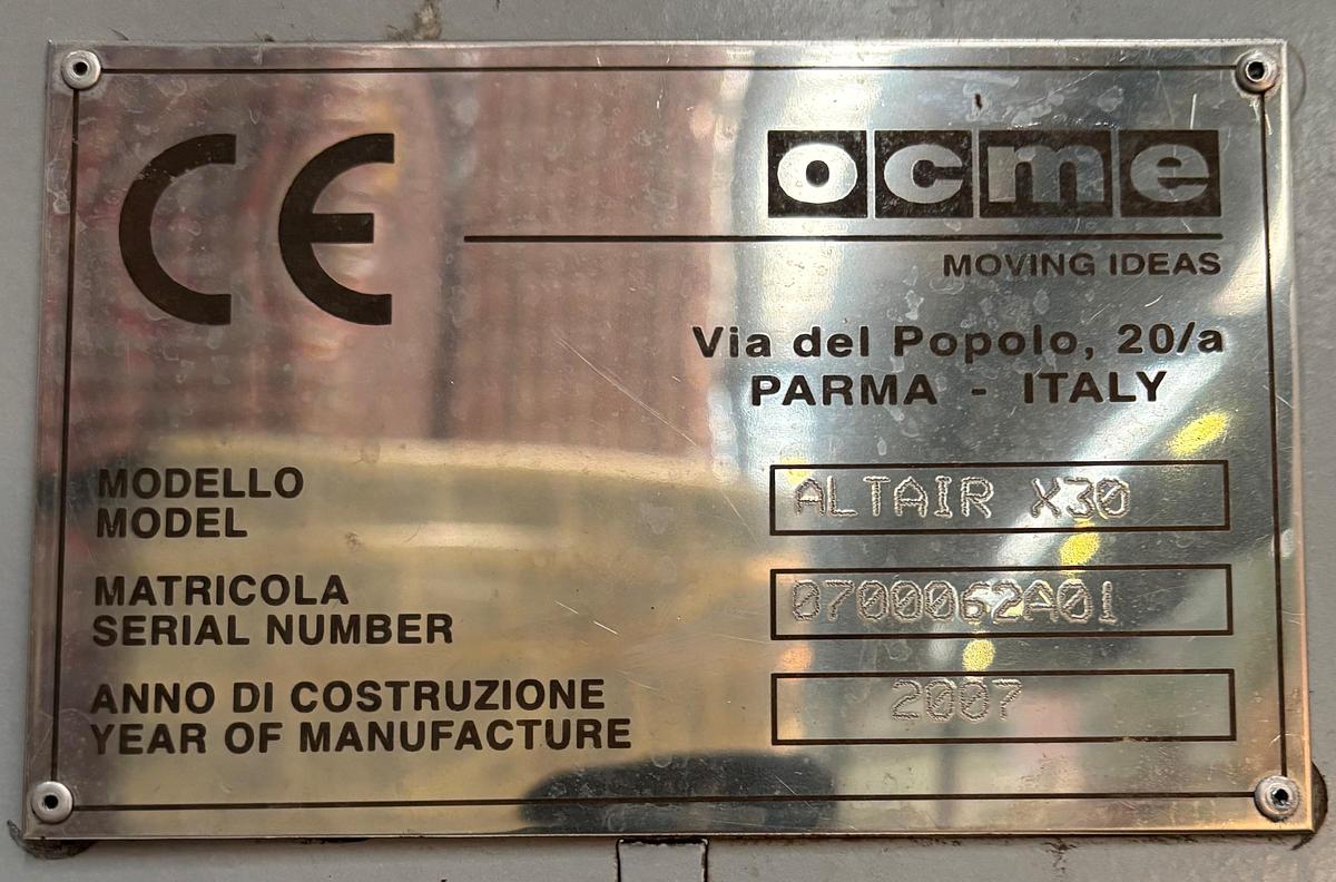 Used 2007 OCME ALTAIR X30 CASE PACKER