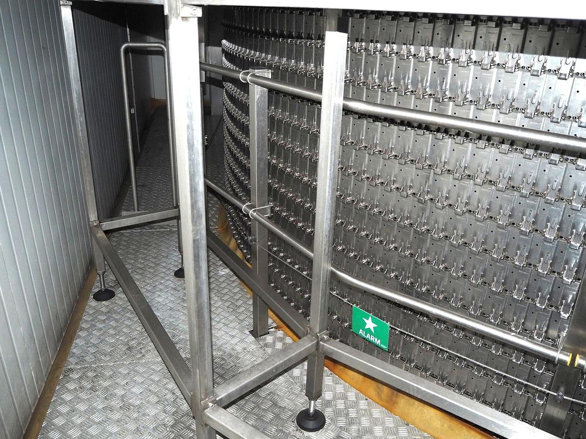 Used 2 OF FRIGOSCANDIA GYROCOMPACT SPIRAL FREEZERS MODEL GCM 92-10-40-28 NN CR - PRICE DROP- NOW AUD$175,000 AUD FOR BOTH including containers