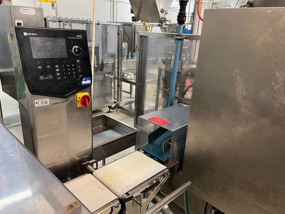 Used MAKUM TUB FILLERS WITH ISHIDA CHECK WEIGHER