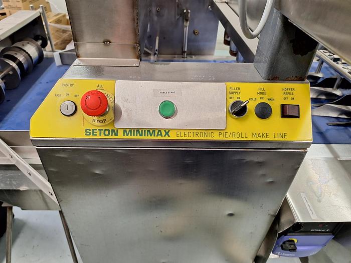 Used SETON'S  MINIMAX 4 across Sausage Roll Line