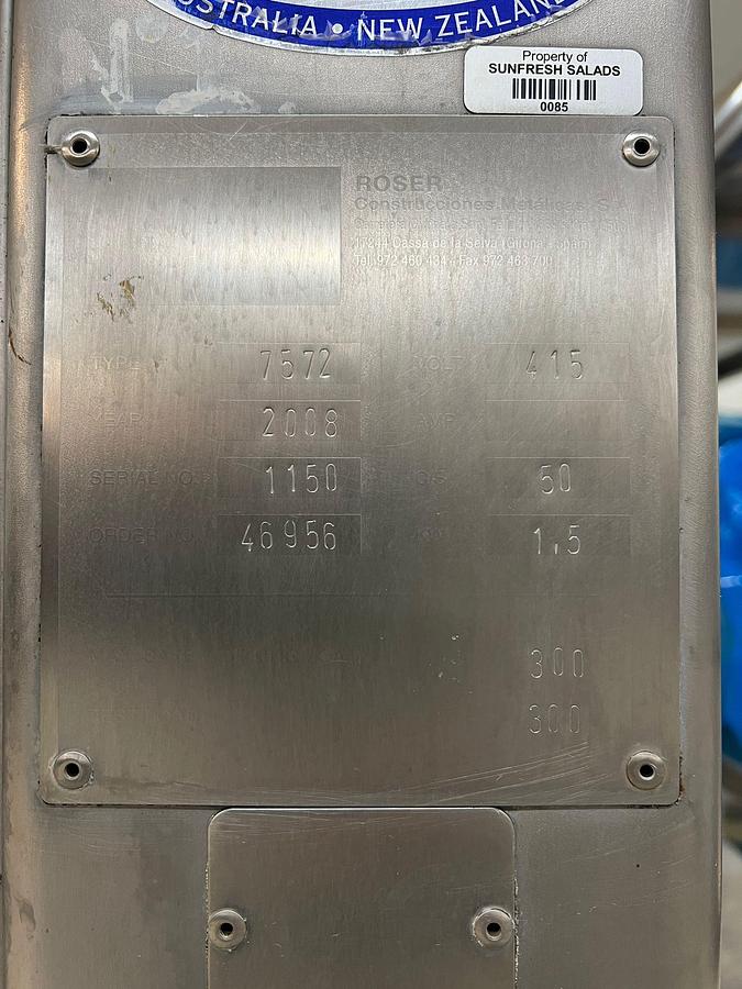 Used ROSER GROUP Model 7572 200 Litre bin lift and dumper