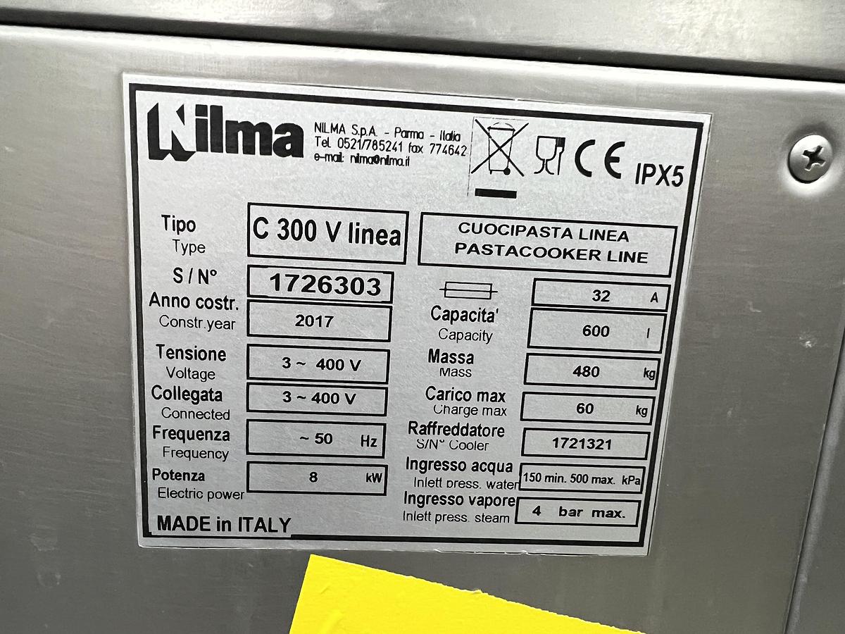 Used 2017 NILMA PASTACOOKER LINE C 300 V linea
