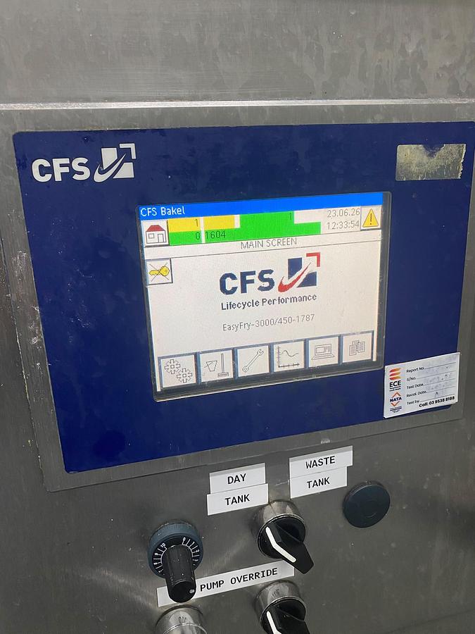 Used 2010 GEA/CFS CONTINUOUS ELECTRIC FRYER EFR 3000 450 E