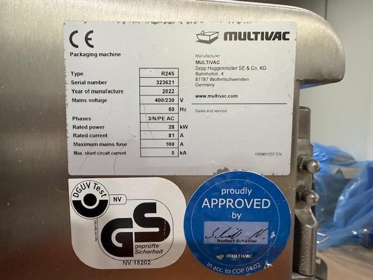 Used 2022 Multivac R245 Thermoformer Machine