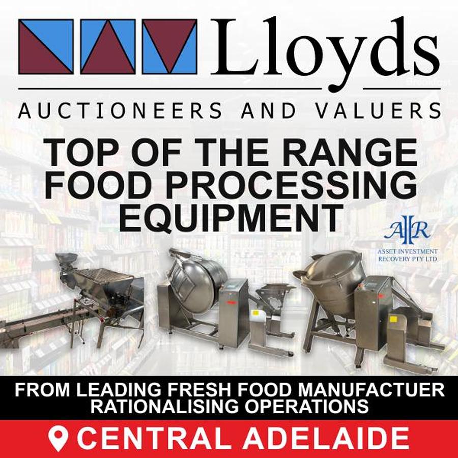 Used MAJOR AUCTION EVENT Top-of-the-Range Salad & Food Processing Equipment From Leading Fresh-Food Manufacturer – Rationalising Operations