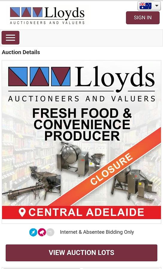 Used MAJOR AUCTION EVENT Top-of-the-Range Salad & Food Processing Equipment From Leading Fresh-Food Manufacturer – Rationalising Operations
