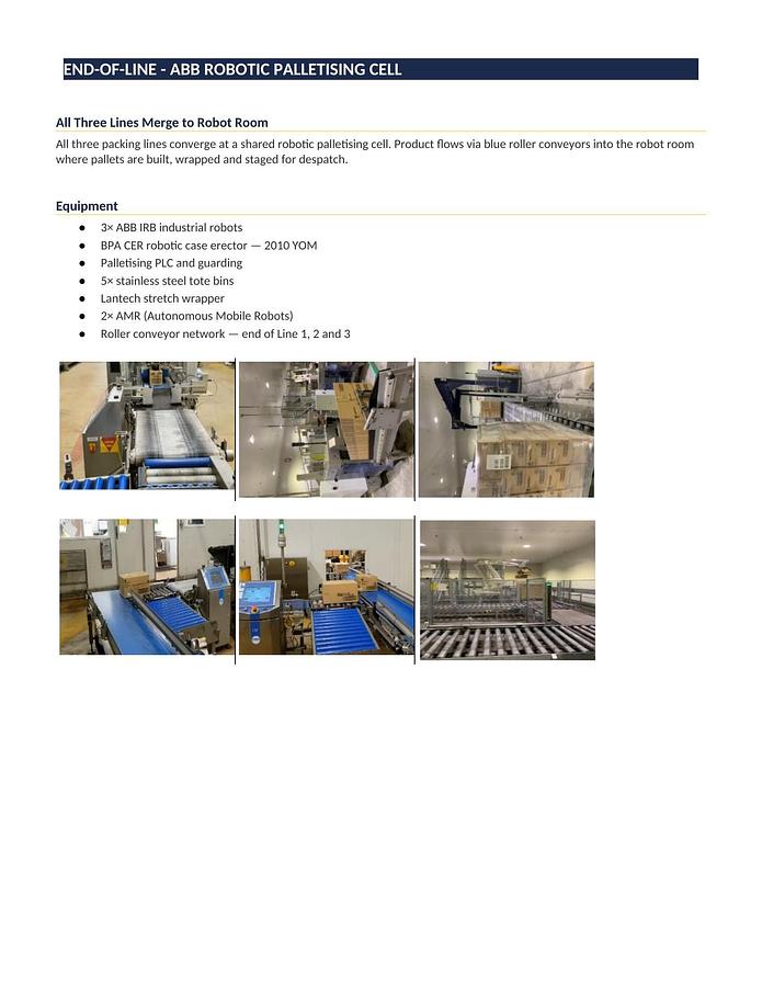Used IQF freezing, corn and carrot processing, packing lines and ancillary equipment