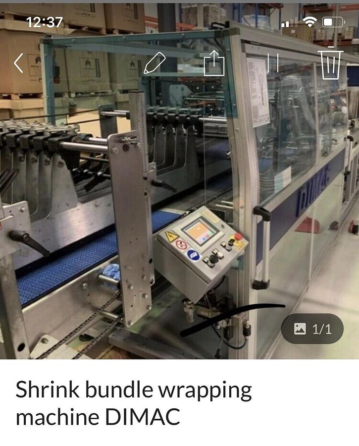 Used DIMAC SHRINK BUNDLE WRAPPING MACHINE