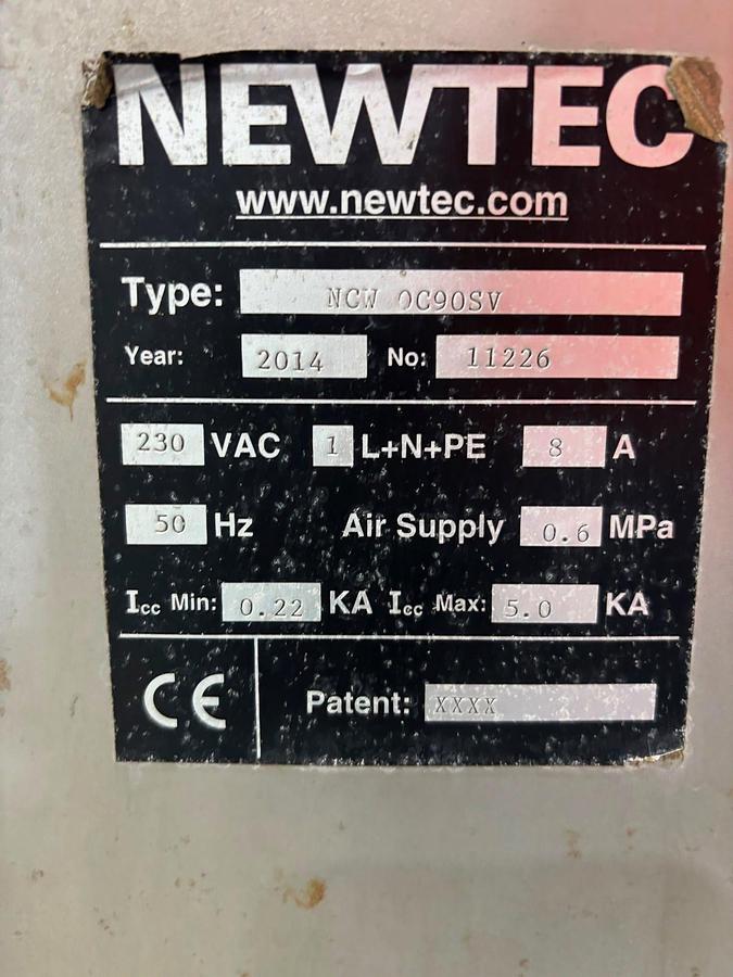 Used NEWTEC NCW QC90SV Check Weigher with Reject