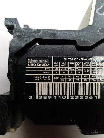 Used Telemecanique Thermal Overload Unit LR2D1307 , LA7-D1064
