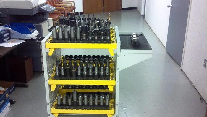 Used Misc. HKS 40 Tool Holders with Cart