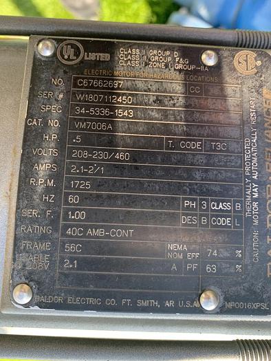 Used Tank, 2,000 Gallon, 316L Stainless Steel, UL 142, 5' X 14', Agitated #S743622