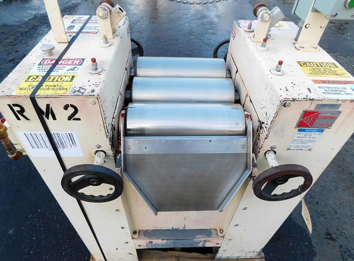 Used 6 in. x 14 in. KEITH THREE ROLL MILL – CORED ROLLS (#9763)