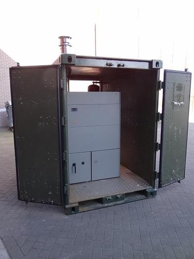 Used pellet gestookte cv ketel in container