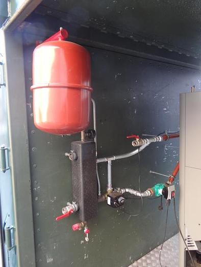 Used pellet gestookte cv ketel in container