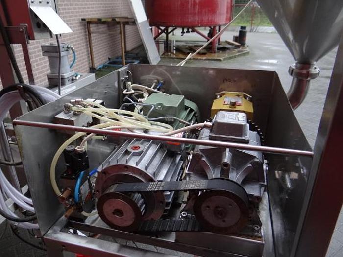 Used RVS afvulmachine met aandrukker