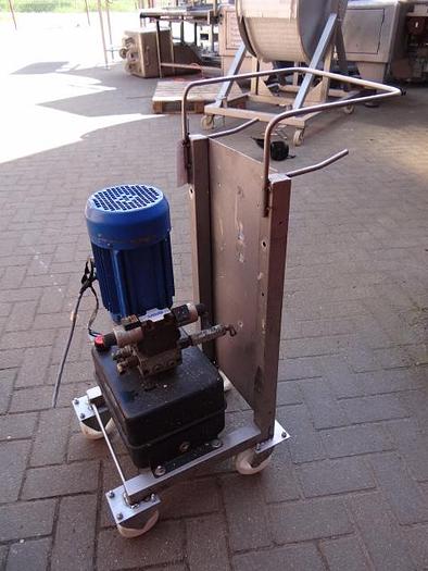 Used Staal hefplateau met verrijdbare hydro unit