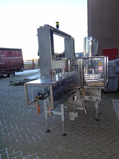 Used 2 side wetglue labeler for oval glass jars Langguth