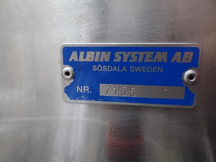 Used RVS afvulmachine met aandrukker