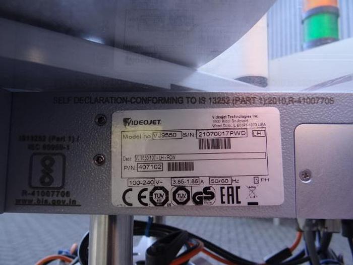 Used Videojet carton labeler with coder