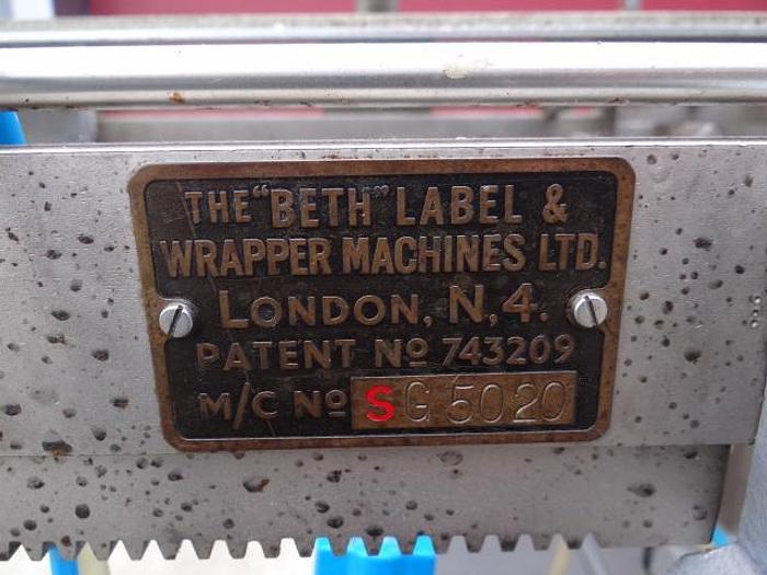 Used wet-glue Roll trough labeler for big diameter cans