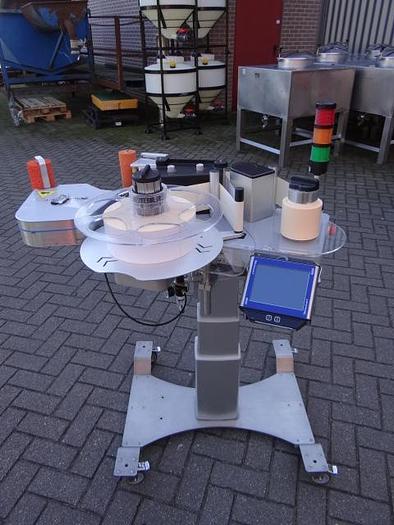 Used Videojet carton labeler with coder