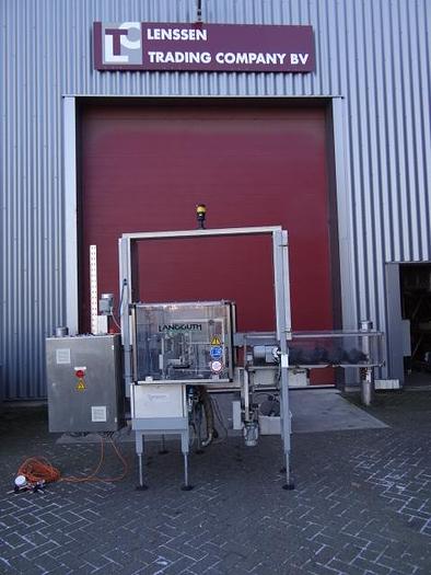 Used 2 side wetglue labeler for oval glass jars Langguth