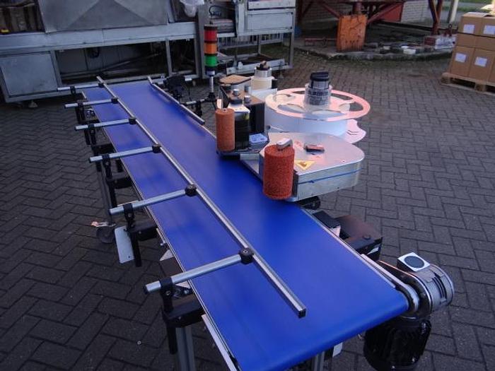 Used Videojet carton labeler with coder