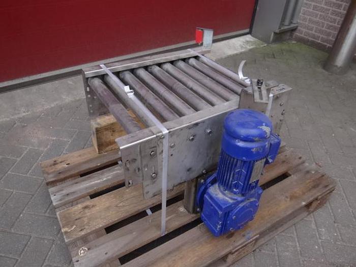 Used RVS accumelerende aangedreven rol invoer baan voor tray/doos